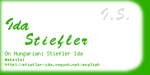 ida stiefler business card